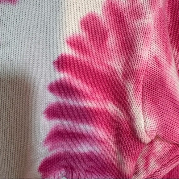 SER.O.YA Revolve Page Cropped Sweater in Pink Line Tie Dye Sz S - Picture 13 of 13